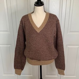 Lord & Taylor vintage Shetland Collection Wool Sweater.